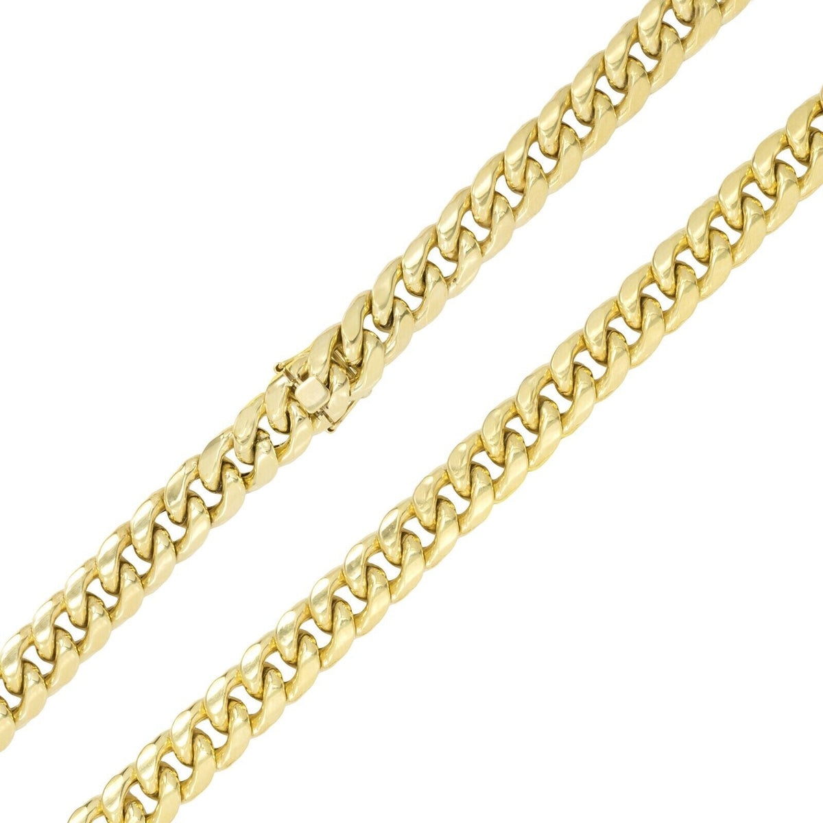 10k Gold Chain Necklace 24 Inch 9mm Miami Cuban Link Mens REAL 10kt Yellow Gold - Reva Jeweler