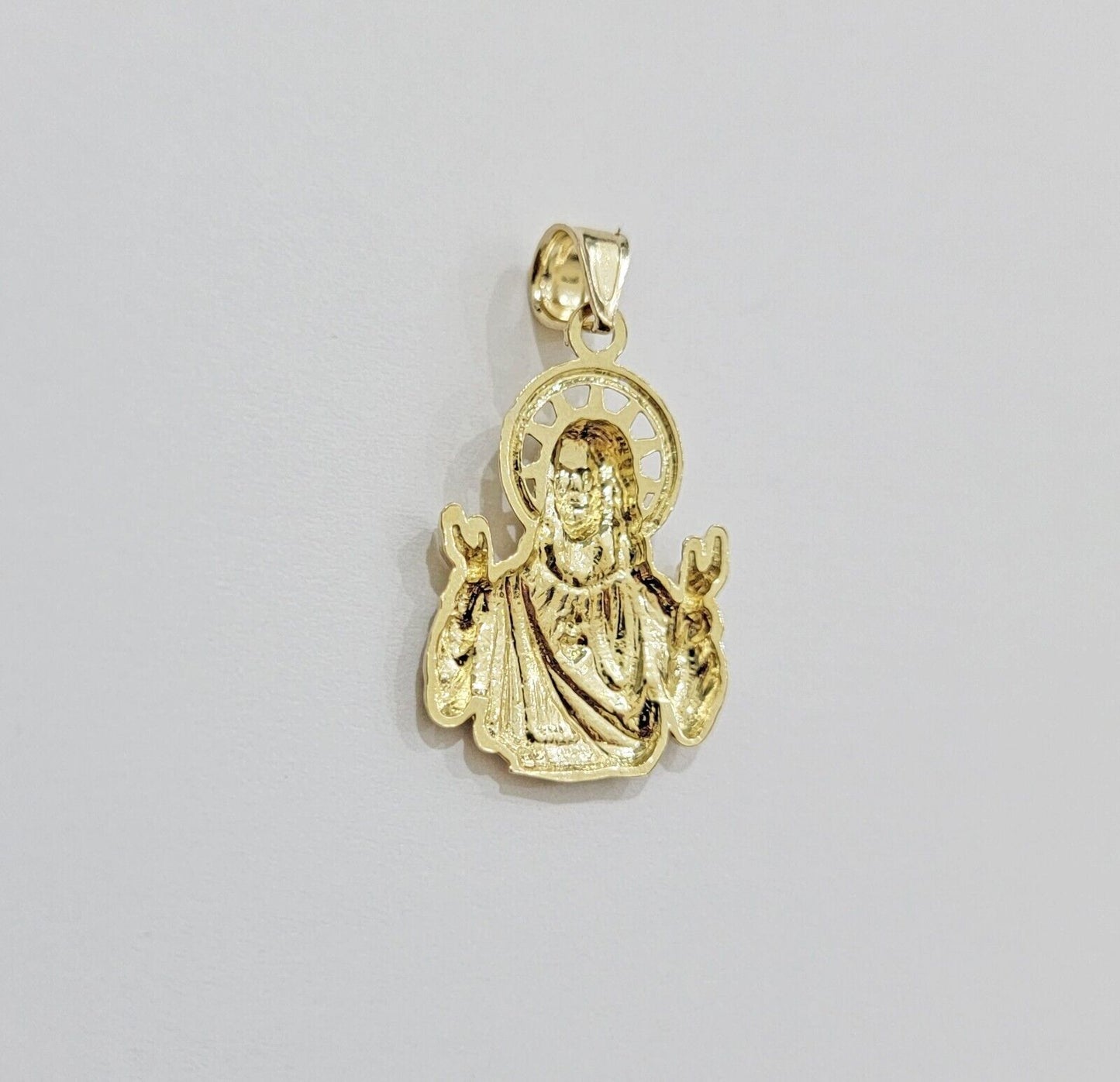 10k Gold Rope Chain Jesus Head pendant Set 3mm 24 Inch Necklace & Charm REAL 10k - Reva Jeweler