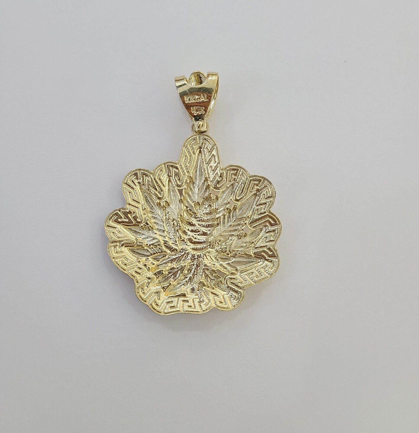 10K Real Yellow Gold Marijuana Leaf Charm Pendant High Weed Gold 10kt - Reva Jeweler