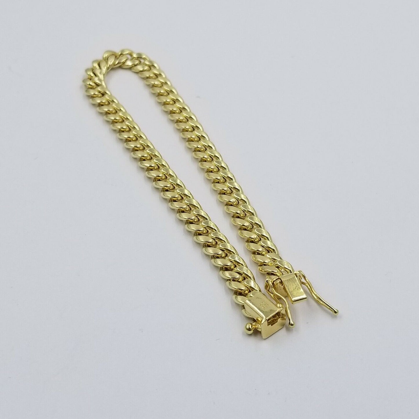 10K Real Yellow Gold Miami Cuban Bracelet 6mm Link 7 inch Box Lock - Reva Jeweler