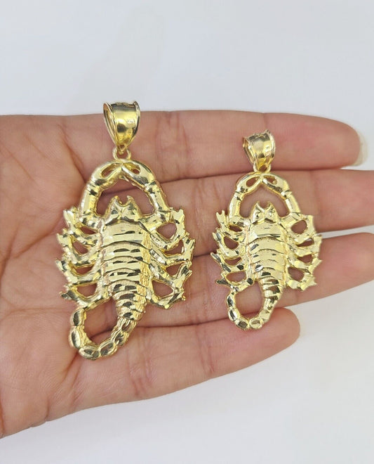 10K Scorpion Charm Yellow Gold Real Pendant Genuine Zodiac Sign - GoldenlinQ
