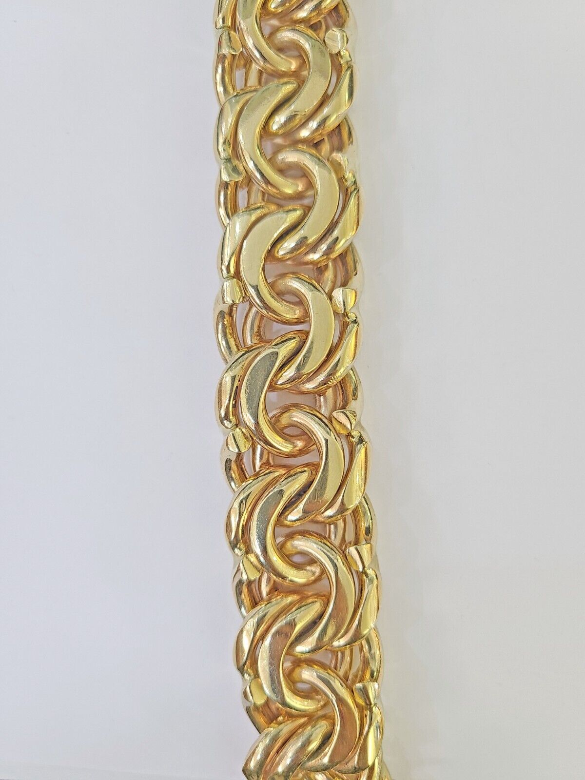 10k Yellow Gold Chino Link ID Bracelet 9.5 Inches Solid For Men's 10kt Real - Reva Jeweler