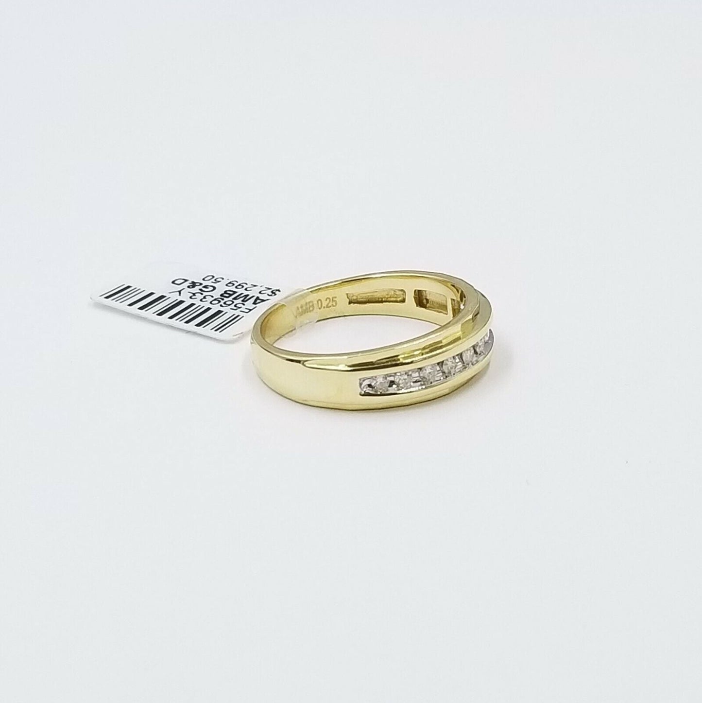 10K Yellow Gold Diamond Wedding Engagement Band Diamond Cut Ring Men - Reva Jeweler