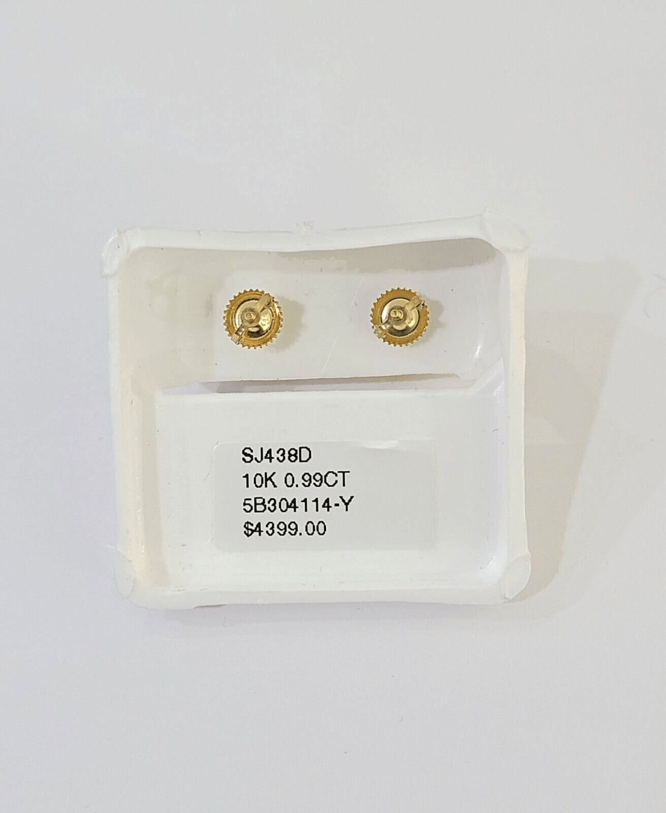 10k Yellow gold Earring with Real 0.99CT diamond screw - bag ,Women studs - Reva Jeweler