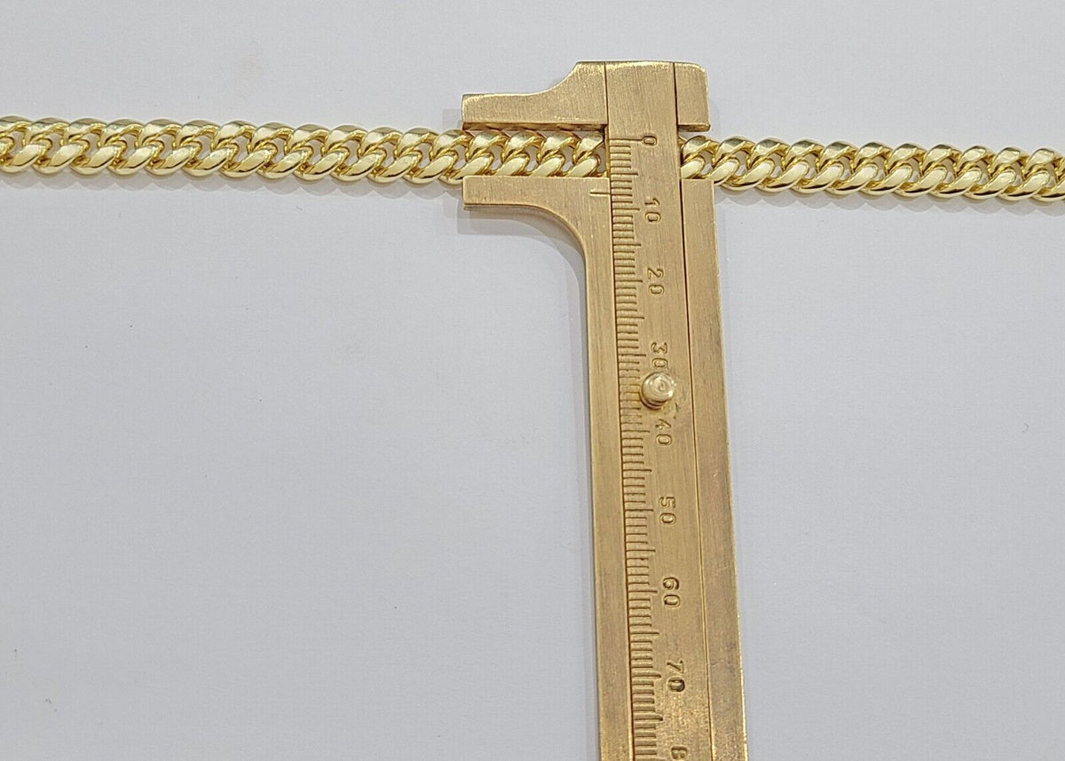 10k Yellow Gold Miami Cuban Link Bracelet 8.5" inch 8mm Real 10kt Box Lock Men - GoldenlinQ