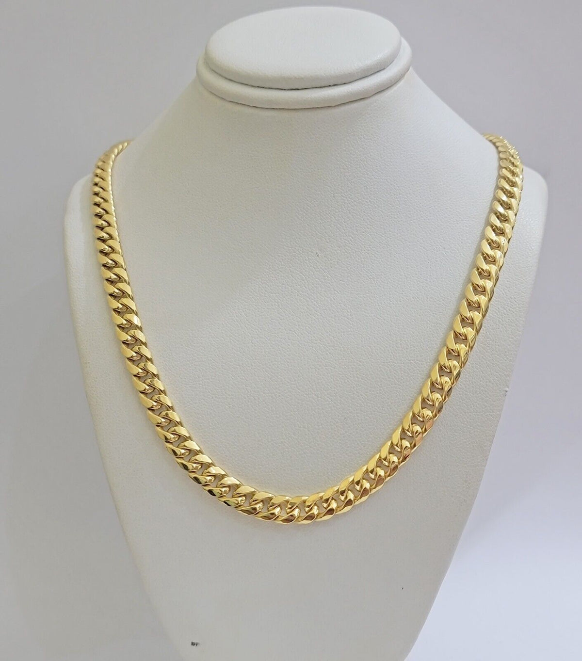 10k Yellow Gold Miami Cuban Link Chain Box Necklace 6mm 7mm 20 - 24 Inch Real SALE - Reva Jeweler