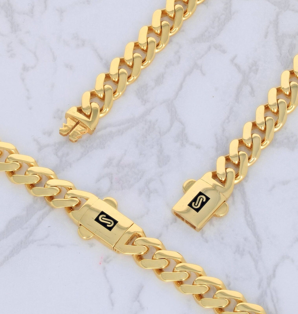 10k Yellow Gold Miami Cuban Royal Monaco Link Chain 9mm Necklace 20 - 28" REAL10kt - Reva Jeweler