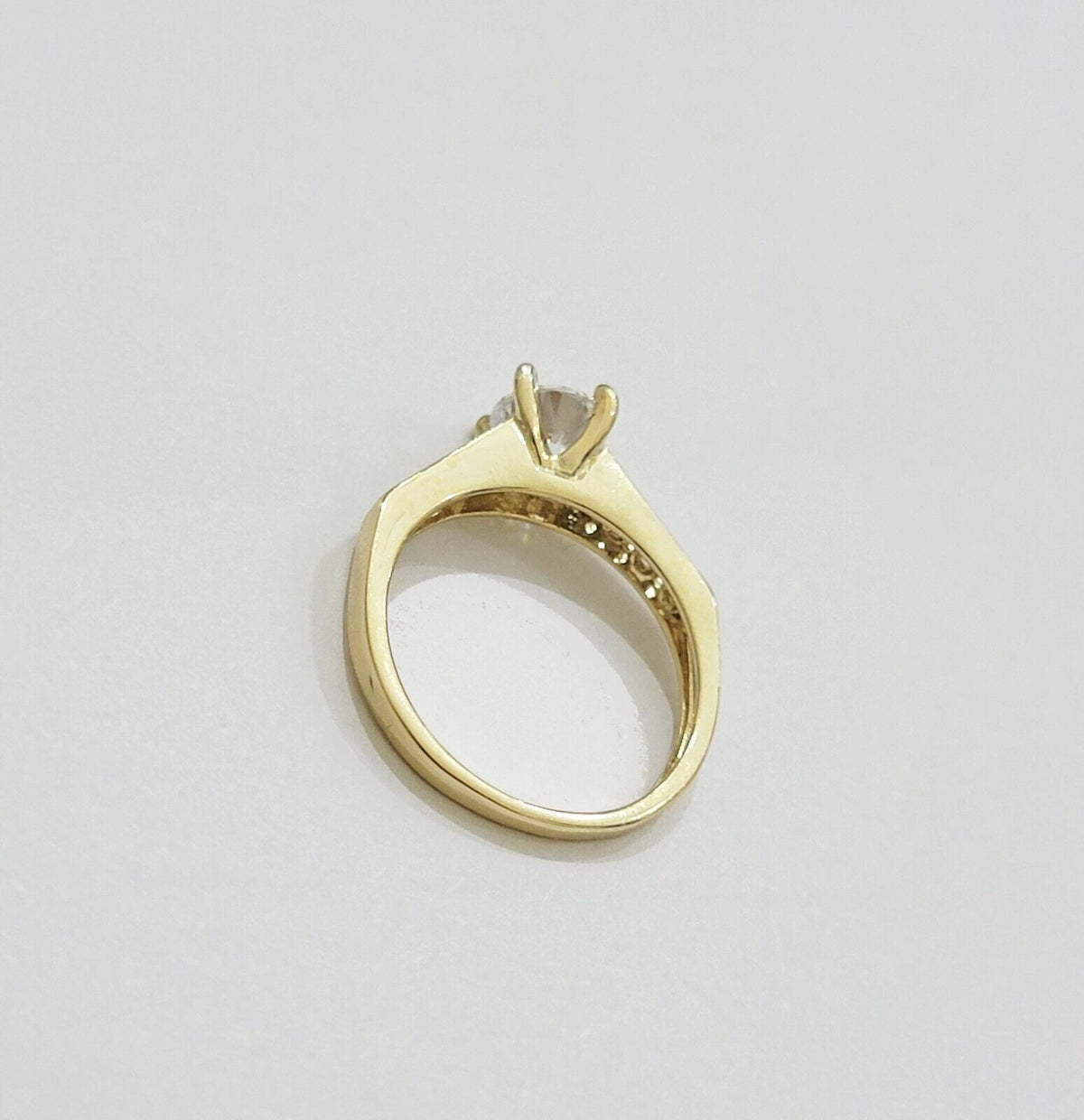 10k Yellow Gold Ring Ladies Engagement Wedding Band size 7 Real 10kt Women - Reva Jeweler