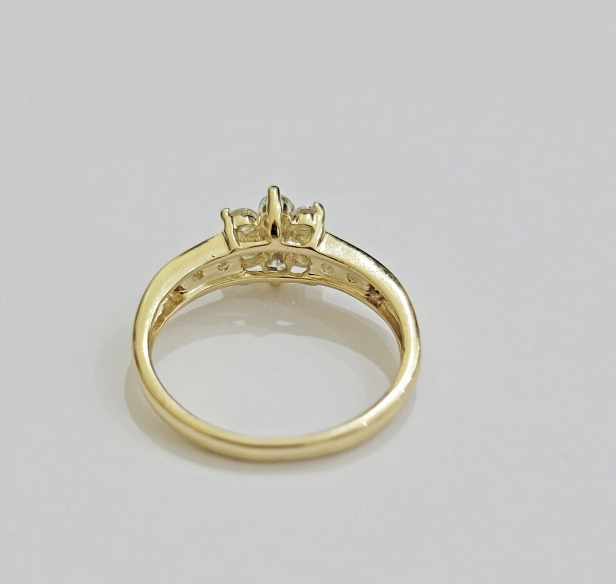 10k Yellow Gold Ring Ladies Wedding Band size 7 Real 10kt Engagement Women - Reva Jeweler