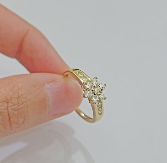 10k Yellow Gold Ring Ladies Wedding Band size 7 Real 10kt Engagement Women - Reva Jeweler