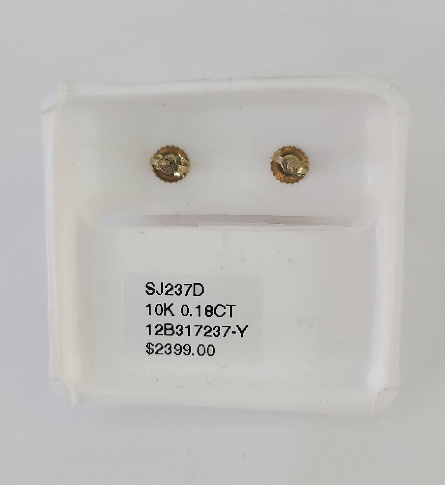 10k Yellow Gold Square Diamond Earrings Real Screw - Back Women Men studs - GoldenlinQ