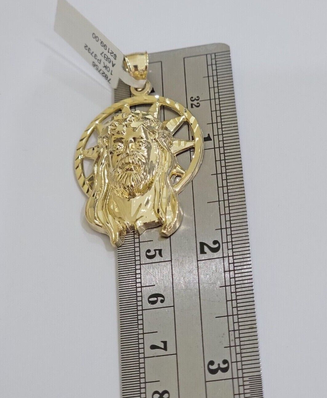 10kt Gold Rope Chain Jesus Head Charm Pendant Set 18 - 30'' Inch 5mm Necklace SALE - Reva Jeweler