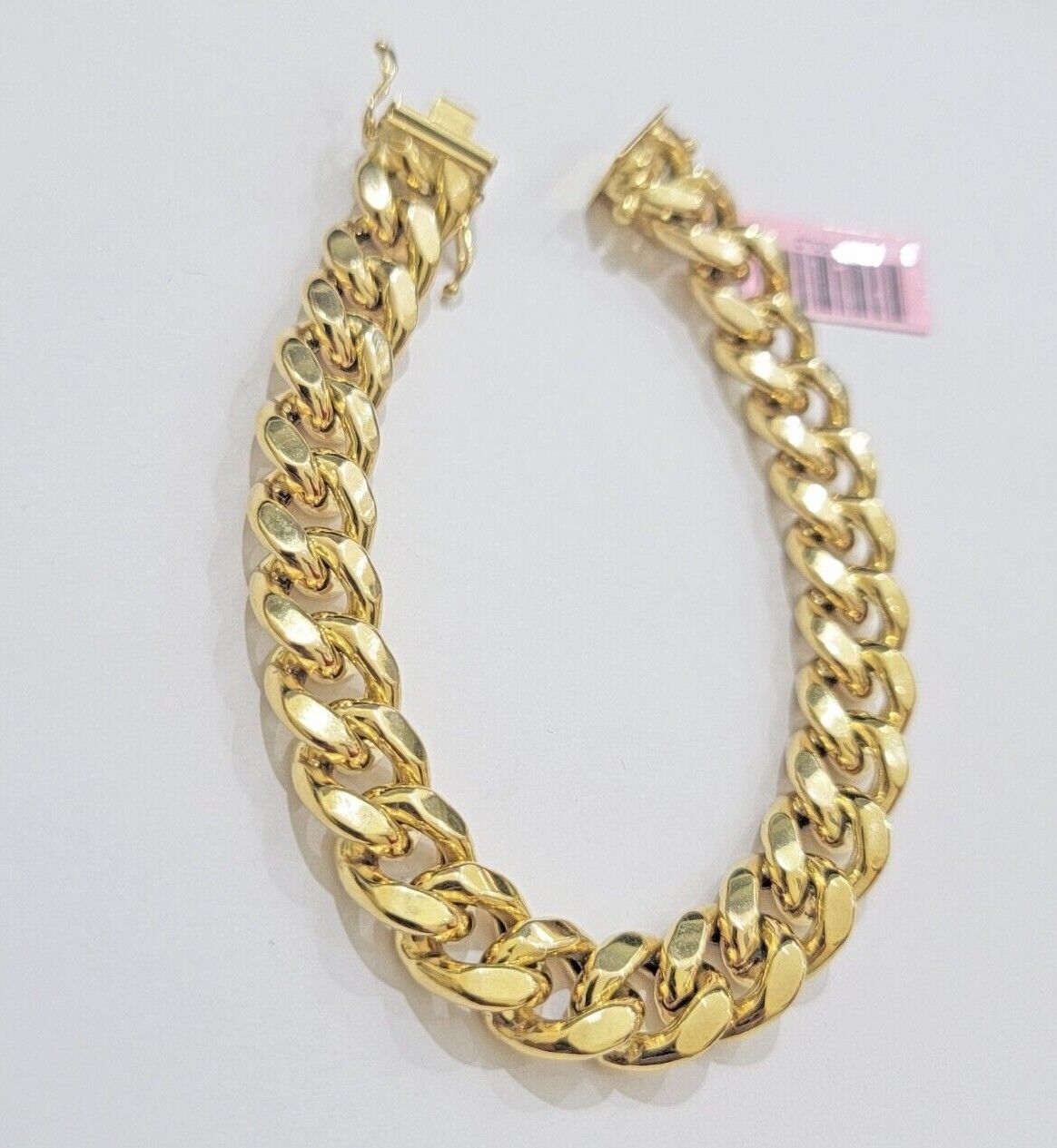 11mm 14k Gold Bracelet Miami Cuban Link 7" - 10 Inch Mens Real 14kt Yellow Gold - Reva Jeweler