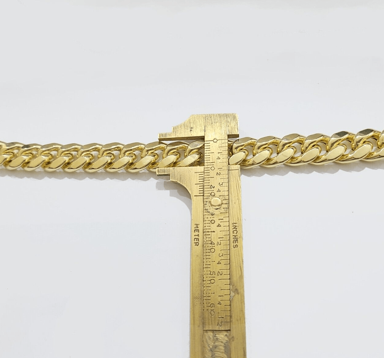 13mm 14k Yellow Gold Bracelet Miami Cuban Link 7 Inch Small Wrist Mens REAL 14kt - Reva Jeweler