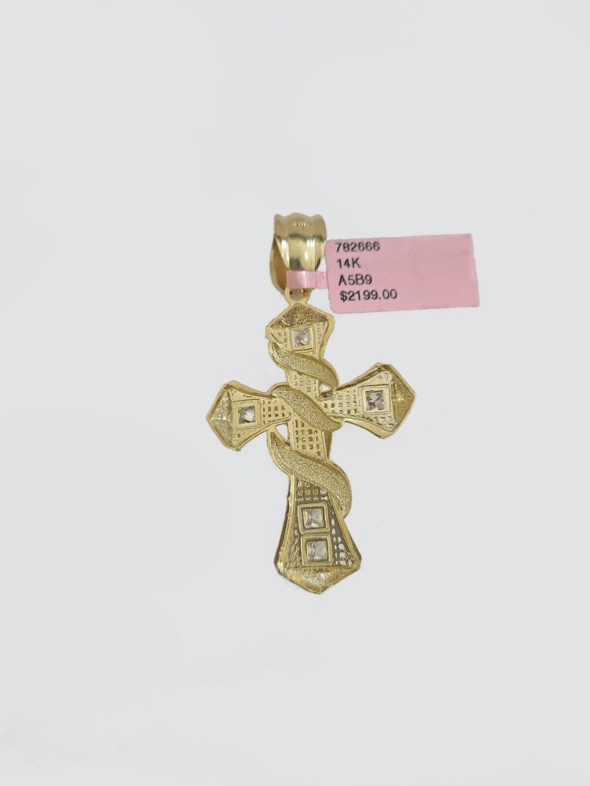 14k Gold Jesus Crucifix Cross Pendant Charm 14kt Yellow 2'' Inch For Chain Real - Reva Jeweler