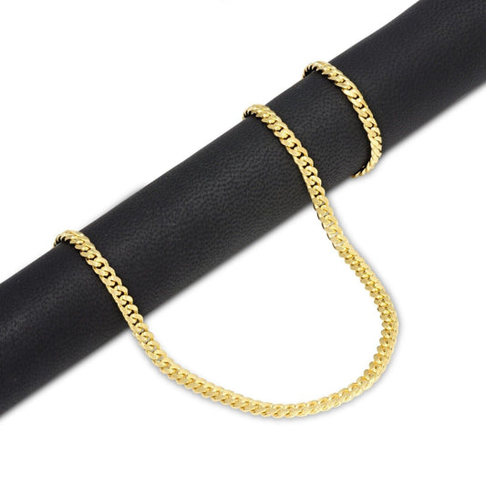 14k Solid Yellow Gold Miami Cuban Link Chain 5mm 30" Necklace 14kt Lobster Lock - GoldenlinQ