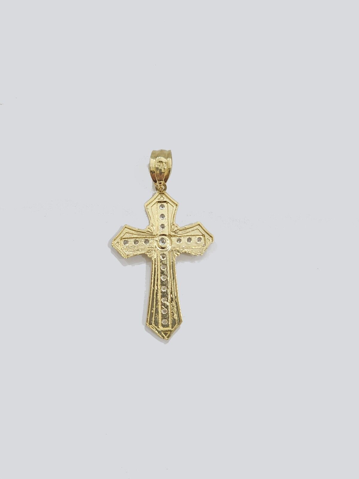 14k Yellow Gold Cross Charm Rope Chain Necklace 4mm 24'' Pendant 14kt Jesus Real - Reva Jeweler
