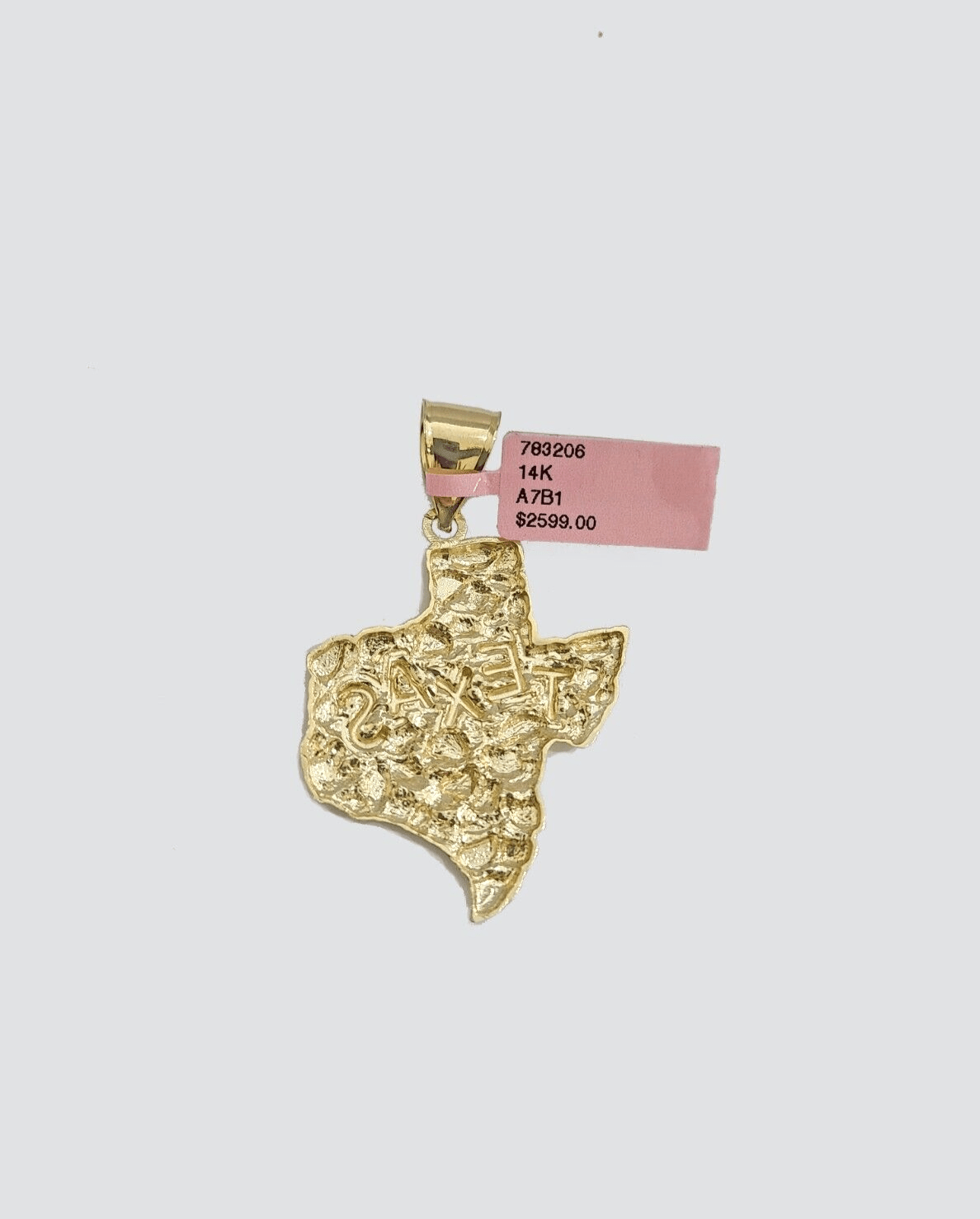 14k Yellow Gold Miami Cuban Chain 24 Inch Necklace Texas Map Charm Pendant Real - Reva Jeweler