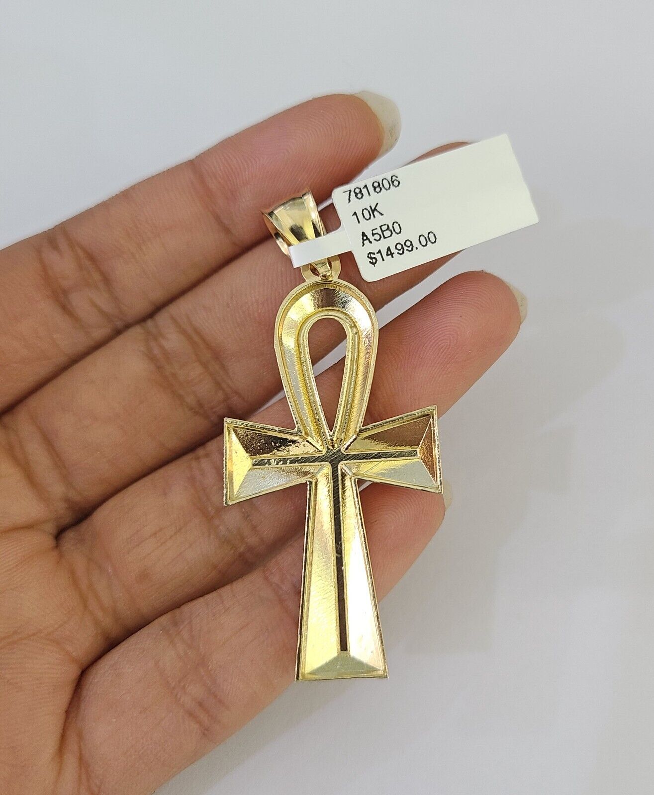 Jesus cross pendant detail