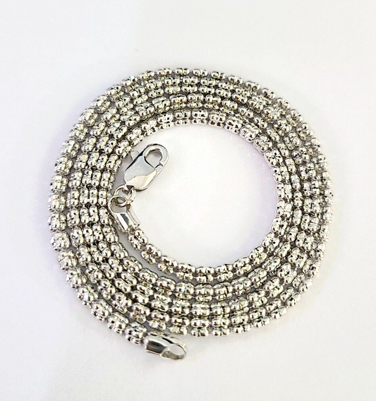 10k white gold 4mm iced chain