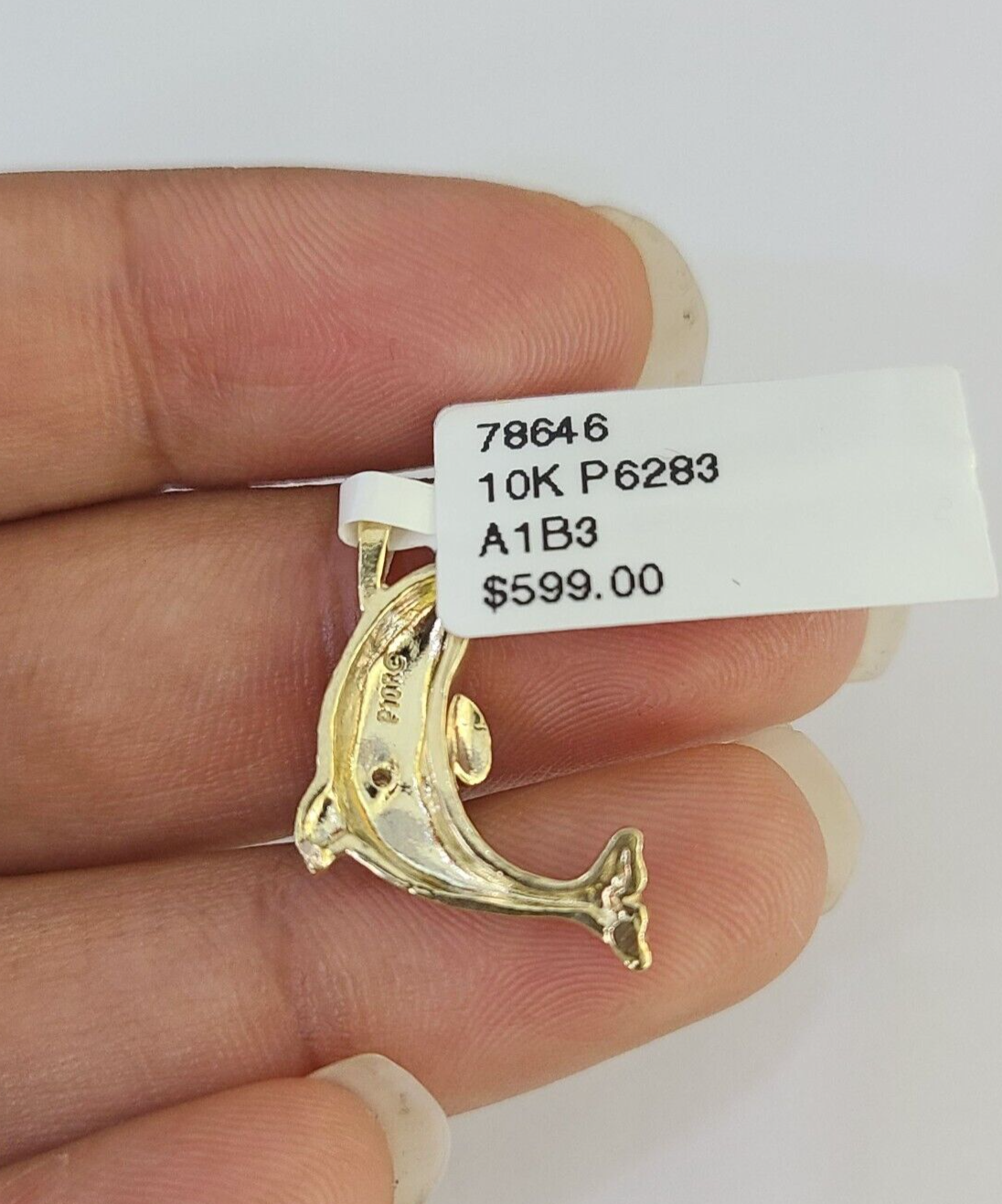 Dolphin pendant detail view