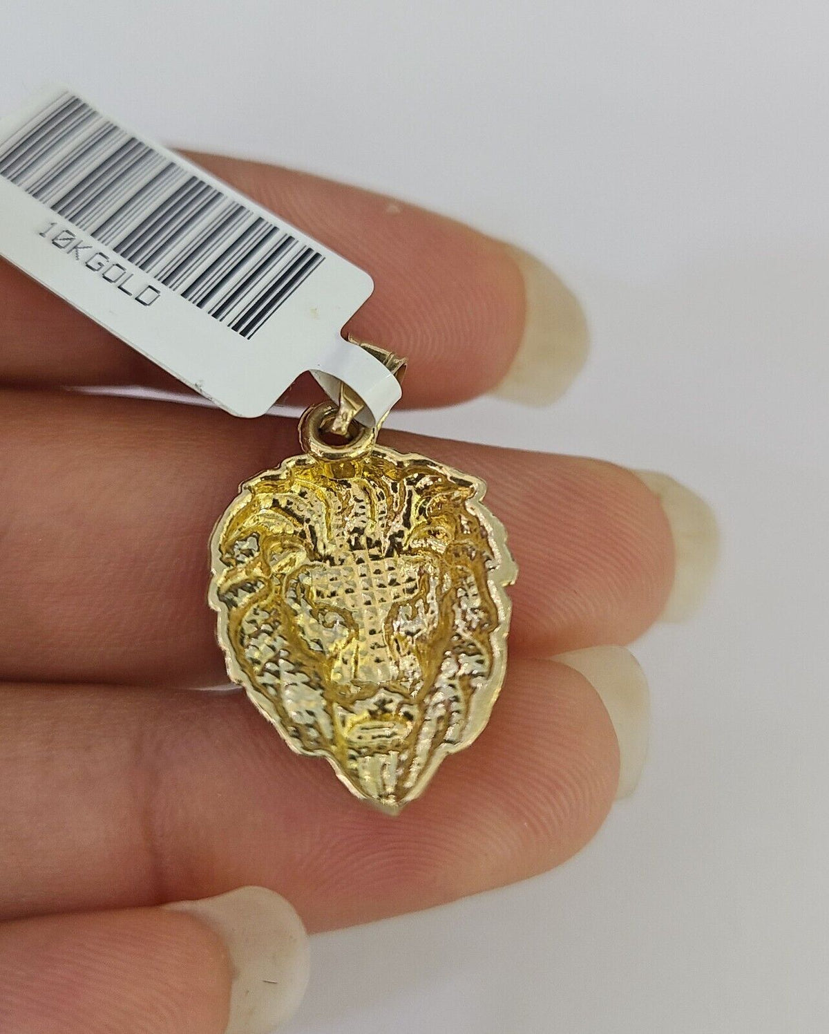 Lion head pendant close-up