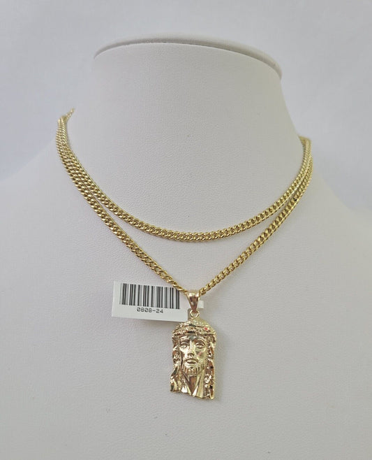 Angled Jesus head pendant