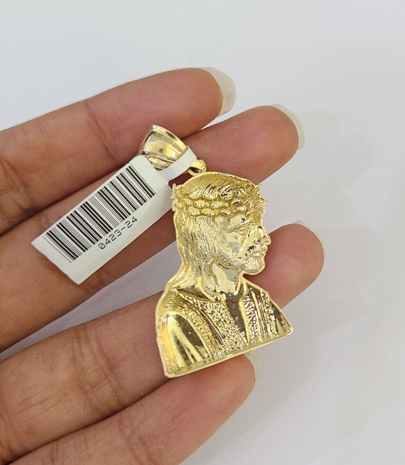 Jesus pendant necklace worn