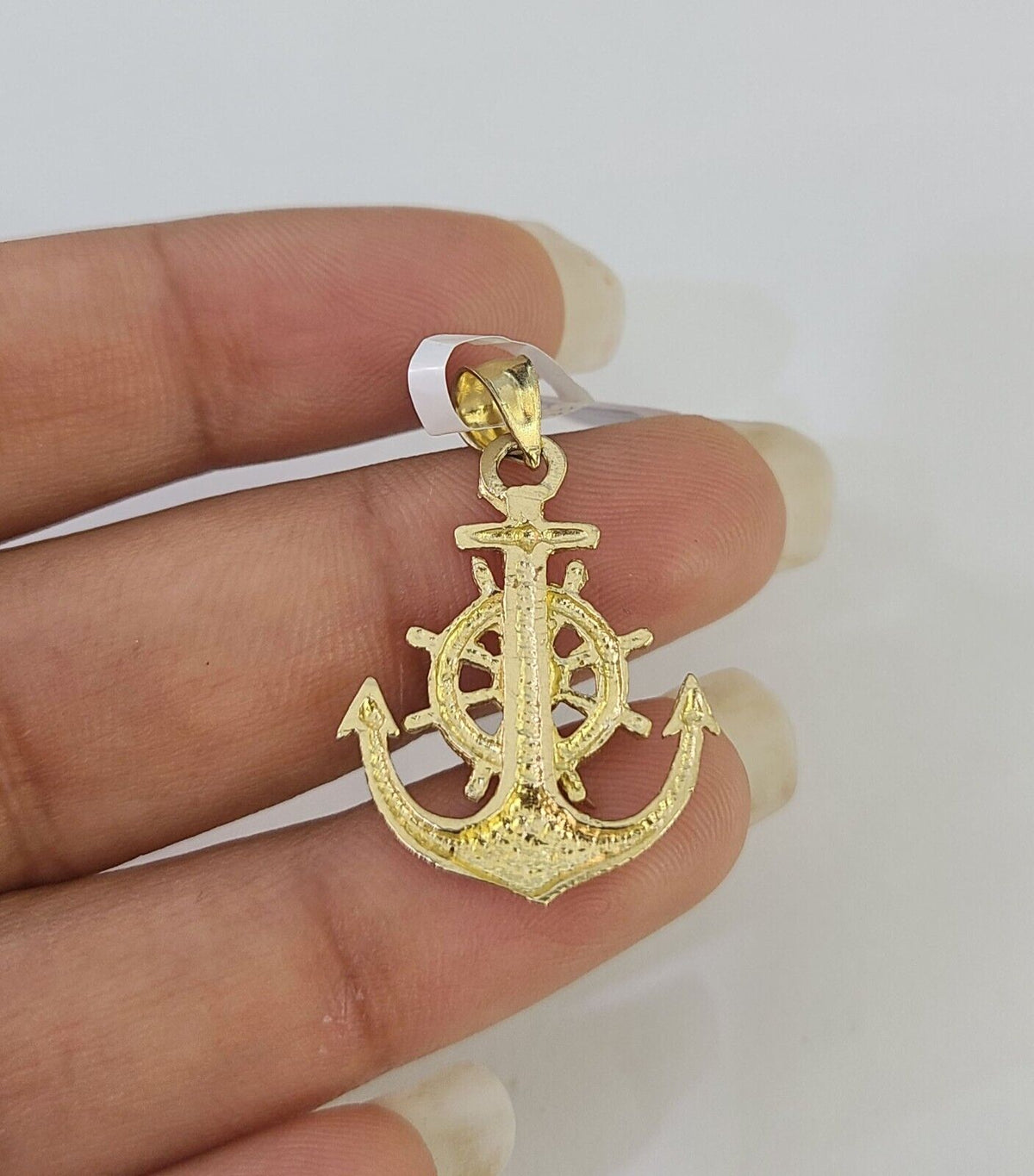10k gold Jesus anchor necklace