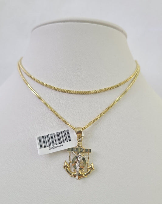 Jesus anchor pendant close-up