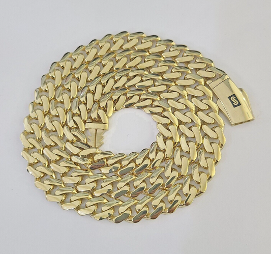 Real 10K Royal Monaco Chain Box Clasp 9mm Gold Necklace 10Kt 24" Genuine