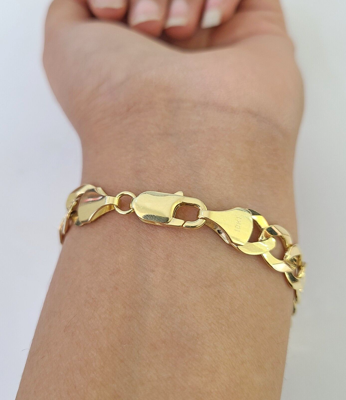 9.5mm Cuban bracelet side profile
