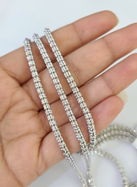 10k white gold 3.5mm chain
