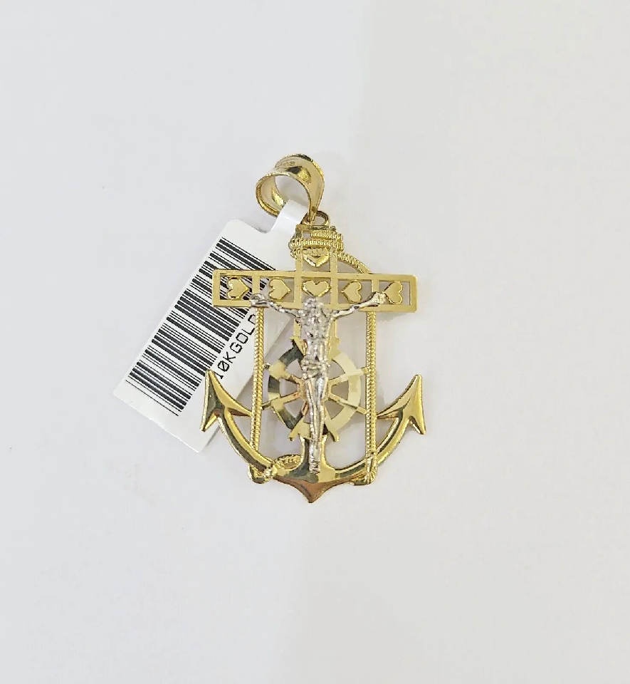 10K yellow gold eagle pendant set with 3mm rope chain necklace by Reva Jeweler