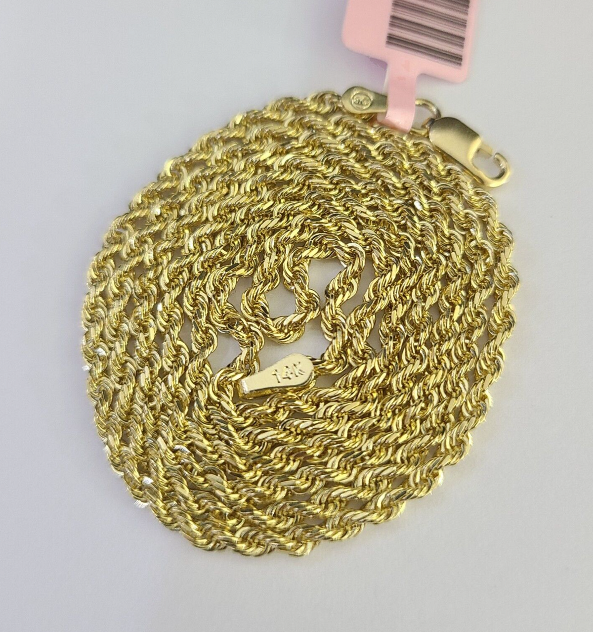 14k Solid Rope Chain Necklace 2.5mm 16"-24" Inch Yellow Gold Men Women 14Kt