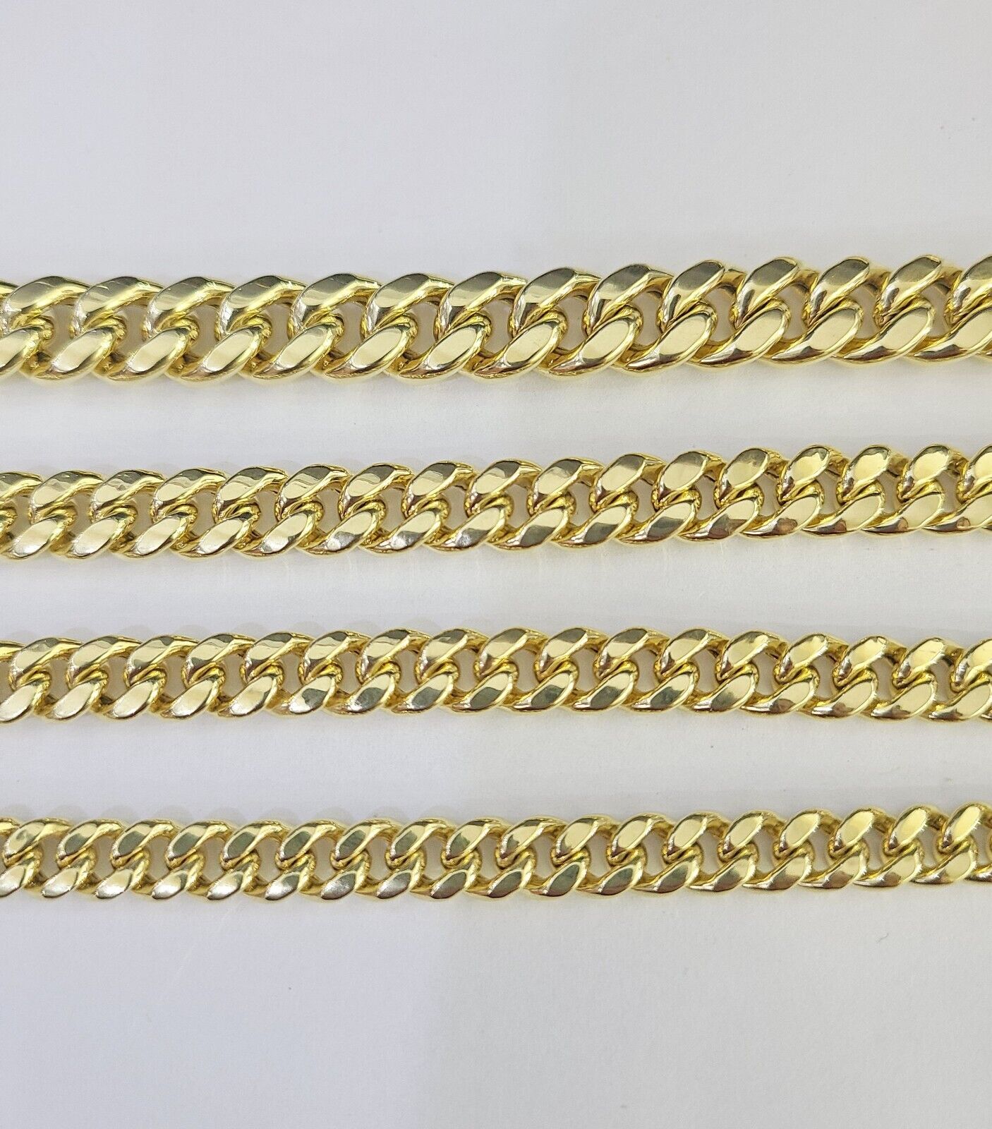 Real 10k Gold Miami Cuban link Bracelet 6mm-9mm 7"-9" 10kt Yellow Gold