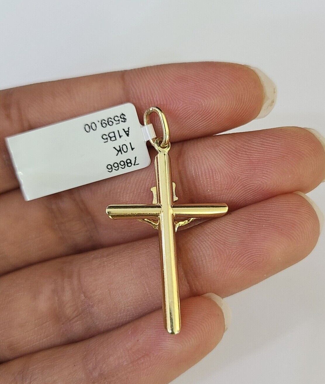 Angled INRI cross pendant