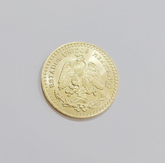 Centenario Coin Custom Solid 10k Yellow Gold 50 Pesos 1947 Mexico Mexican Coin - Reva Jeweler
