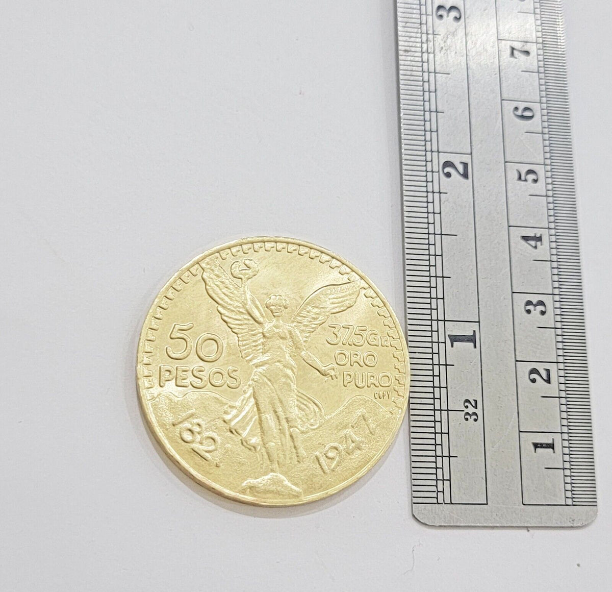 Centenario Coin Custom Solid 10k Yellow Gold 50 Pesos 1947 Mexico Mexican Coin - Reva Jeweler