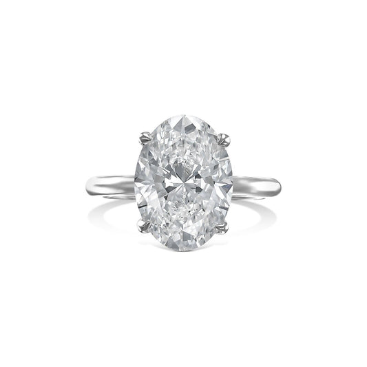 IGI Certified Diamond Engagement Ring VS2 H Oval 3 Ctw Lab - created Sparkling - Reva Jeweler