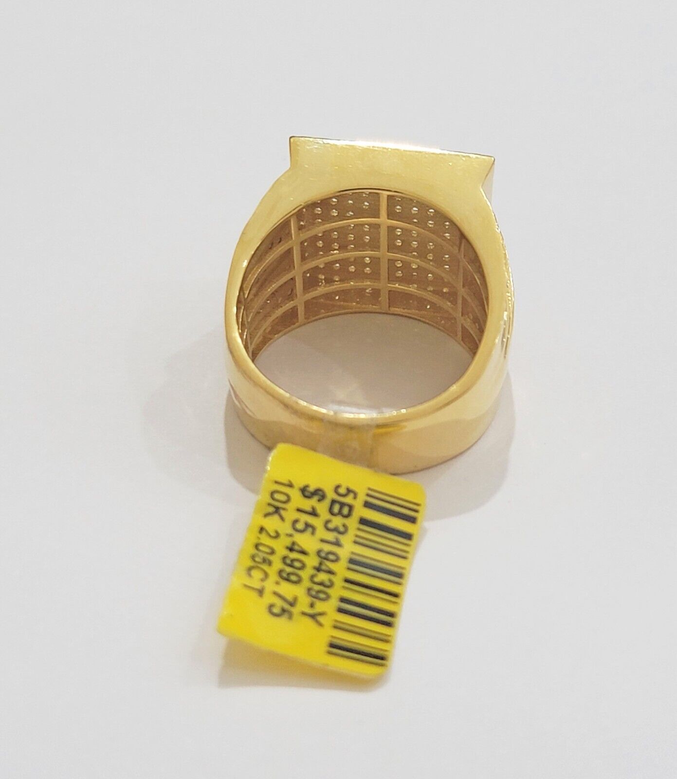 Mens diamond ring 10k yellow gold 2.05 Ct diamonds 10kt dark yellow gold Band - Reva Jeweler