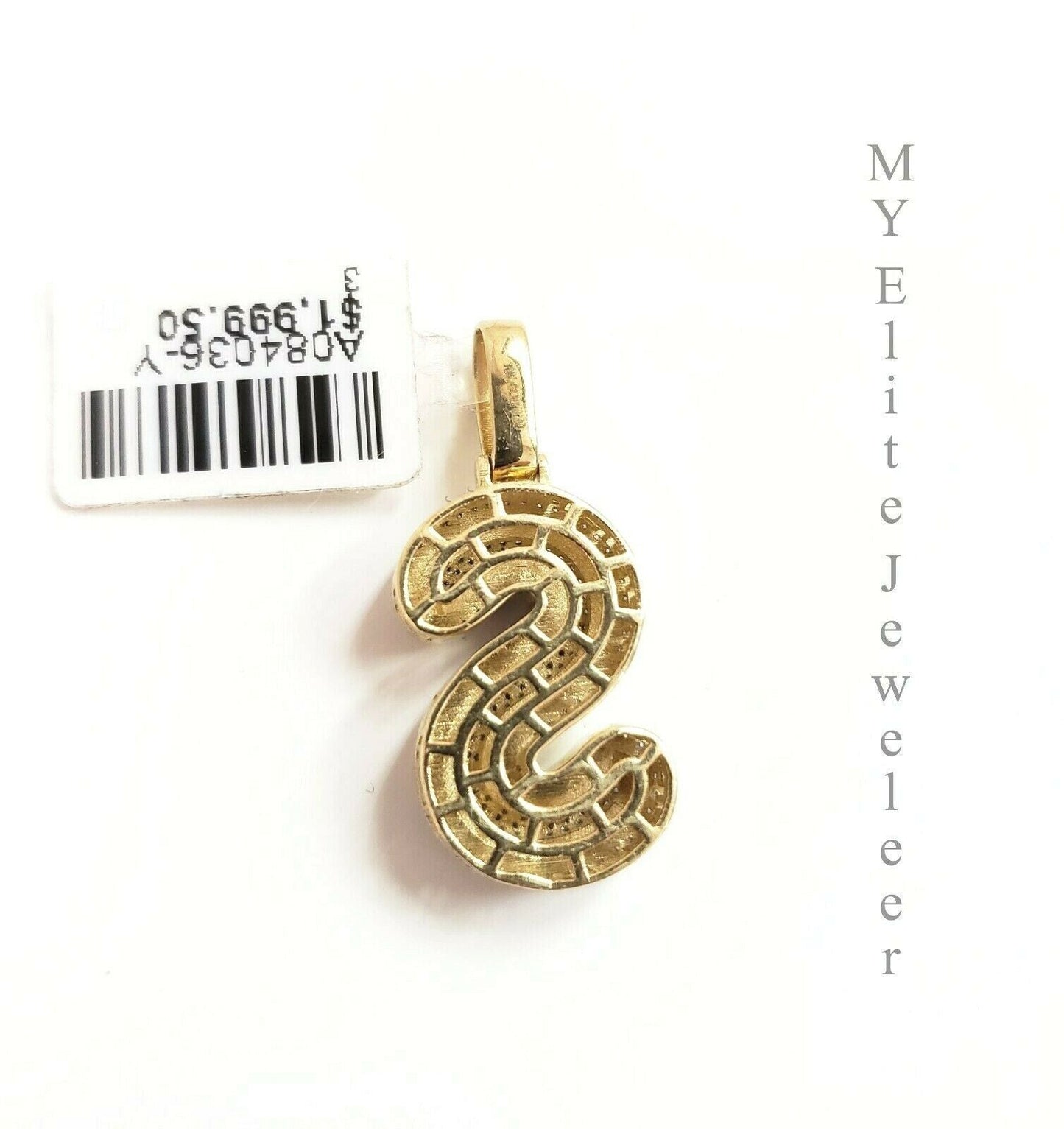 Mens Ladies Solid 10k 0.30CT Initial S Diamond Pendant Yellow Gold Alphabet REAL - Reva Jeweler