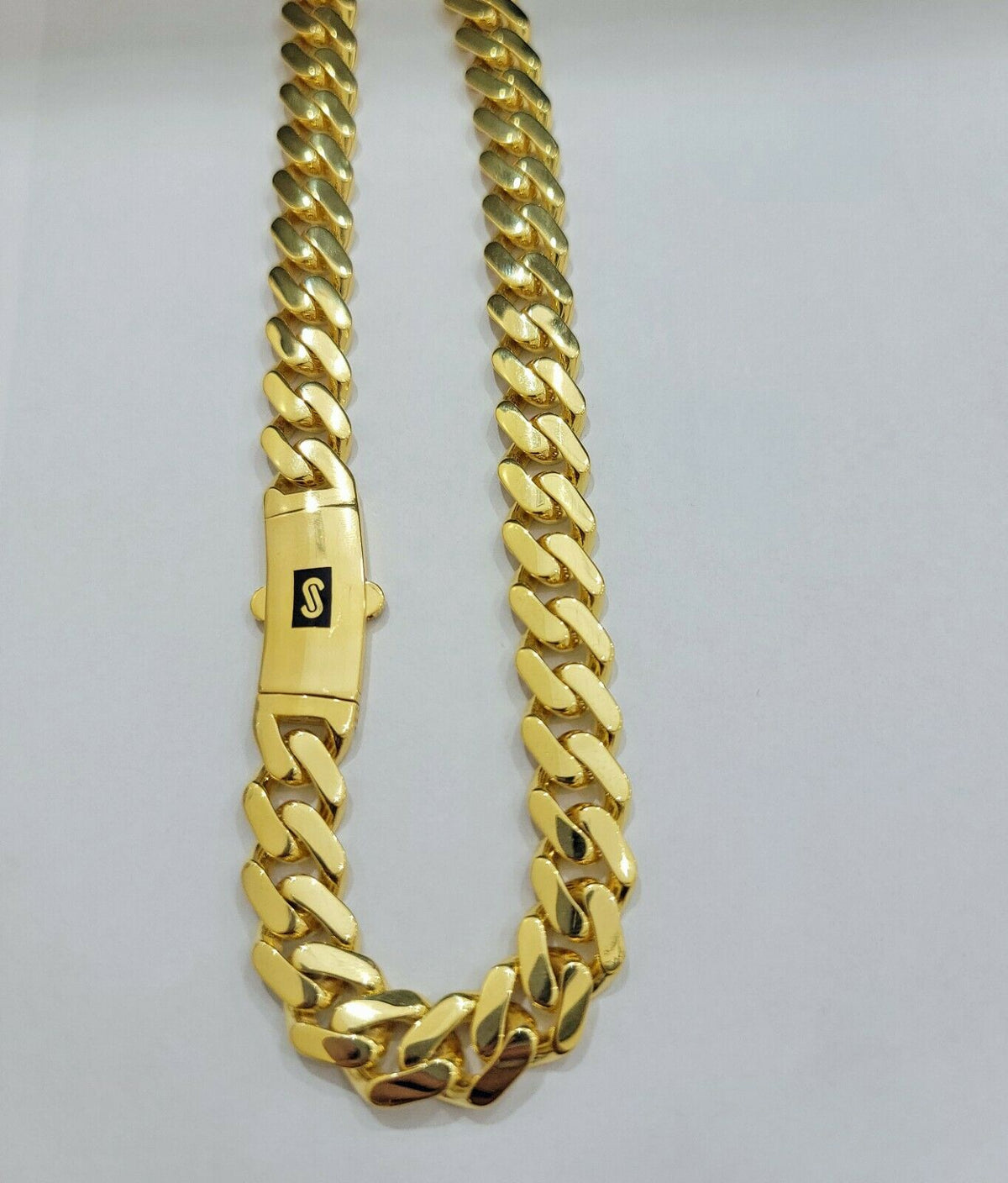 Real 10k Gold 11mm Chain 26" Bracelet 8" SET Cuban Royal Link Necklace MEN'S - Reva Jeweler