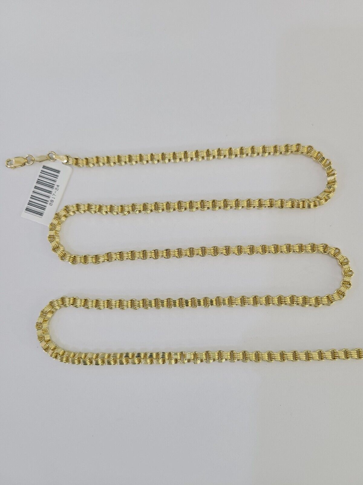 REAL 10k Gold Byzantine Chain Necklace Lobster Clasp 3mm 20" 22" 24" 26" 28" 30" - Reva Jeweler