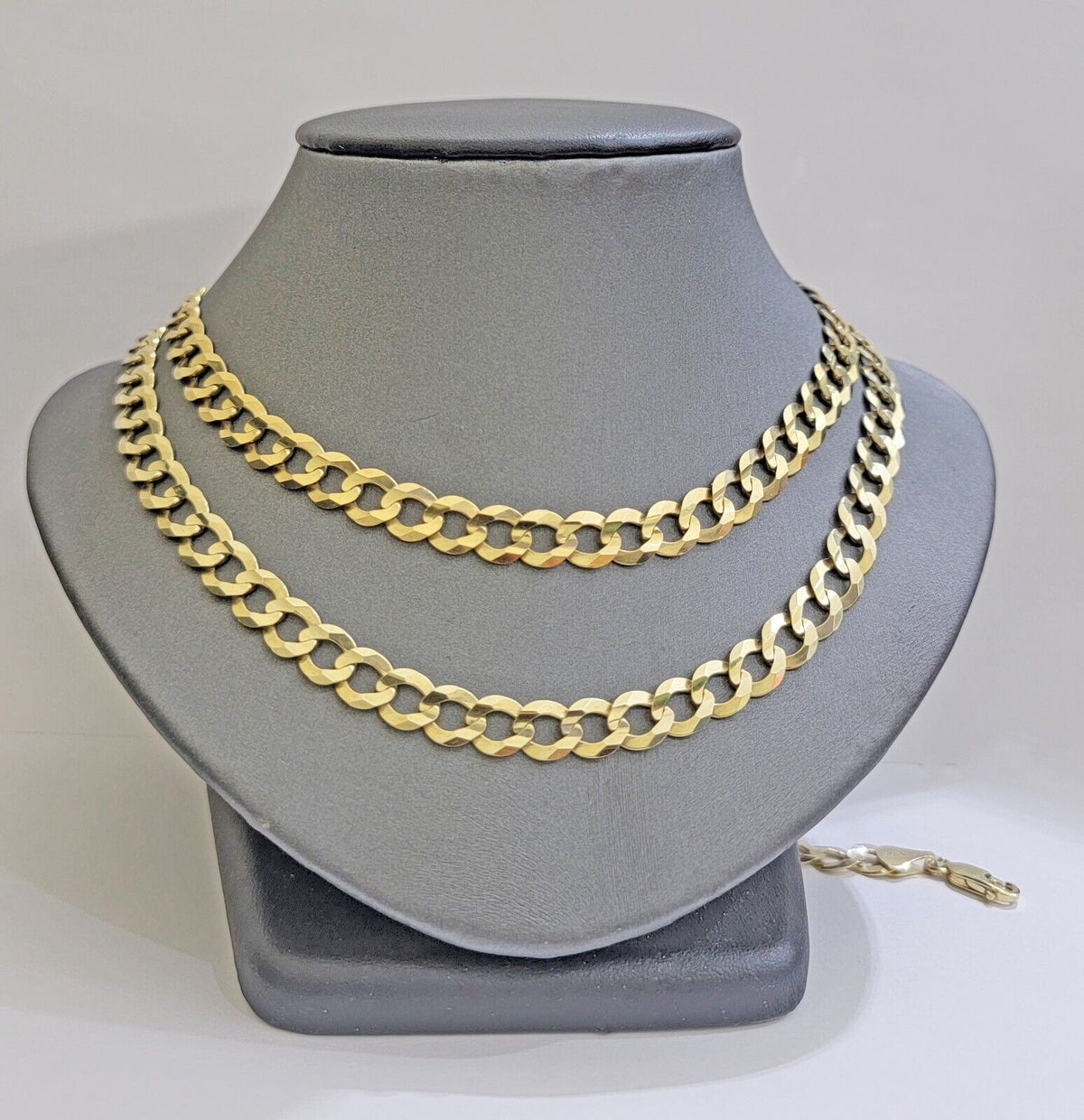 Real 10k Gold Chain Cuban Curb Link 9mm 18 in - 30 Inch Mens Solid 10kt Yellow - Reva Jeweler