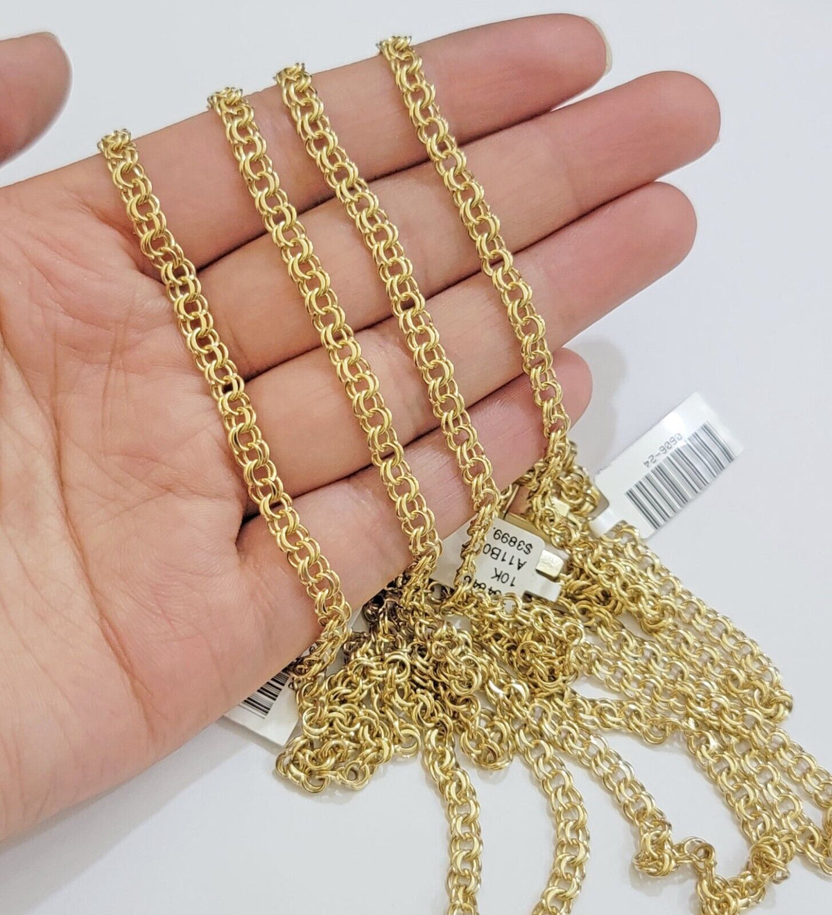 Real 10k Gold Necklace Chain Chino Link 5mm SOLID 16 - 24 Inch Men Women Kids - Reva Jeweler