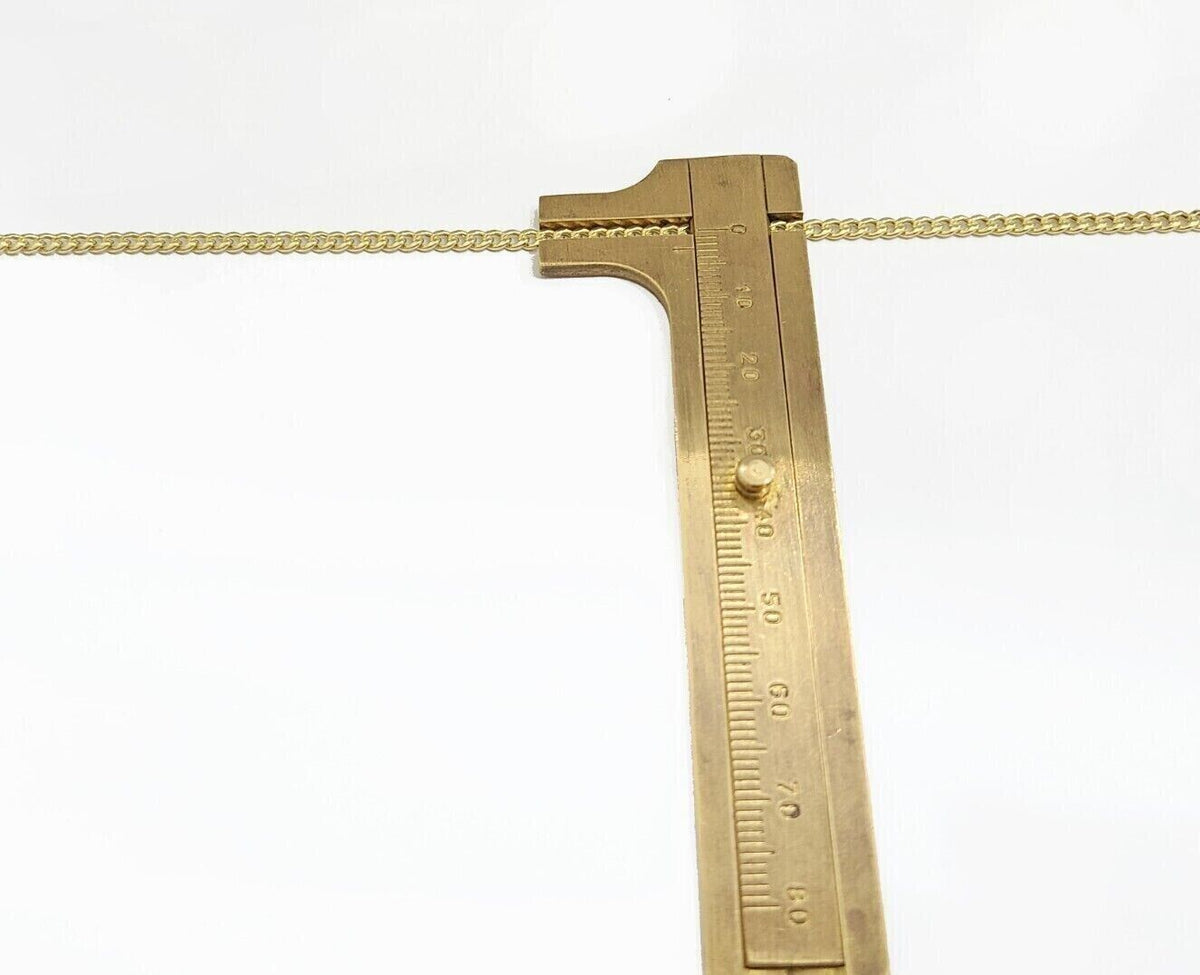Real 10k Gold Necklace Chain Miami Cuban Link 3.5mm 18 - 26 Inch 10kt Men & Women - Reva Jeweler