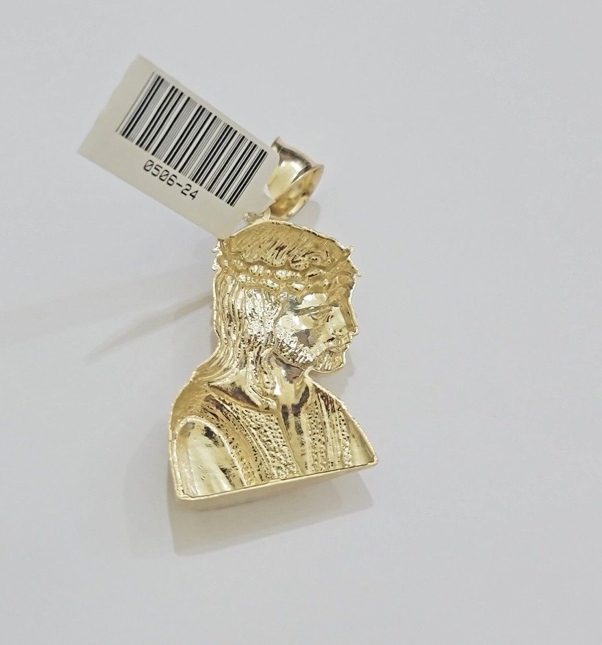 Real 10k Gold Pendant Necklace SET & Miami Cuban Link Chain 4mm 22" & Jesus Head - Reva Jeweler
