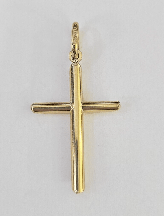 Real 10K Jesus Crucifix Cross Pendant 1" Yellow Gold Charm Genuine - GoldenlinQ