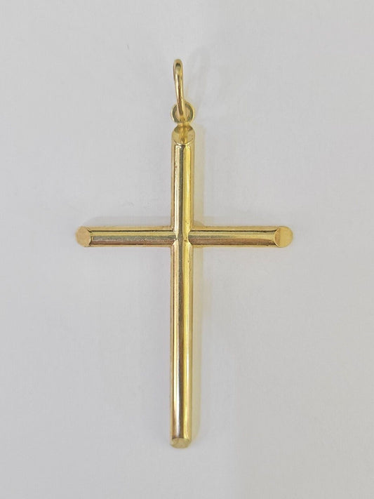 Real 10K Jesus Crucifix Cross Pendant 2.5" Yellow Gold Charm Genuine - GoldenlinQ